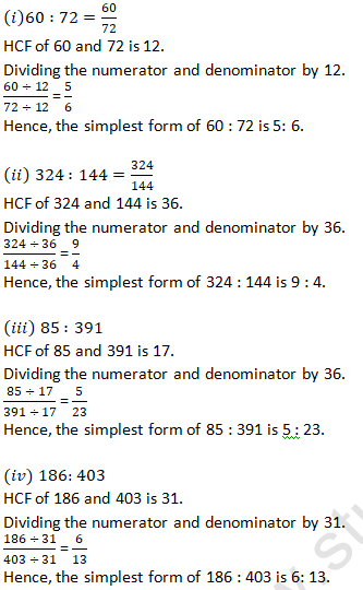 Rd Sharma Solutions Class Maths Chapter Ratio Proportion And